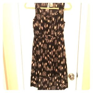 Black/Tan High Low Dress